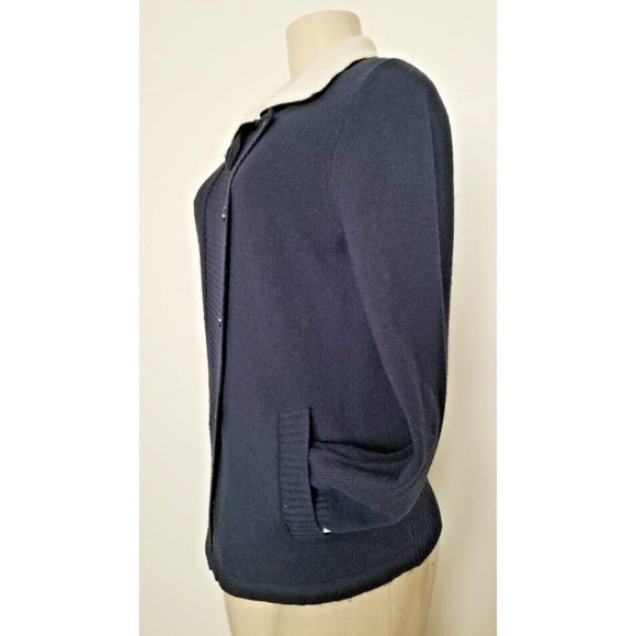 BANANA REPUBLIC WOMEN'S WOOL MIX KNITTED CARDIGAN BUTTON COLLAR SIZE M #832 - Picture 6 of 13